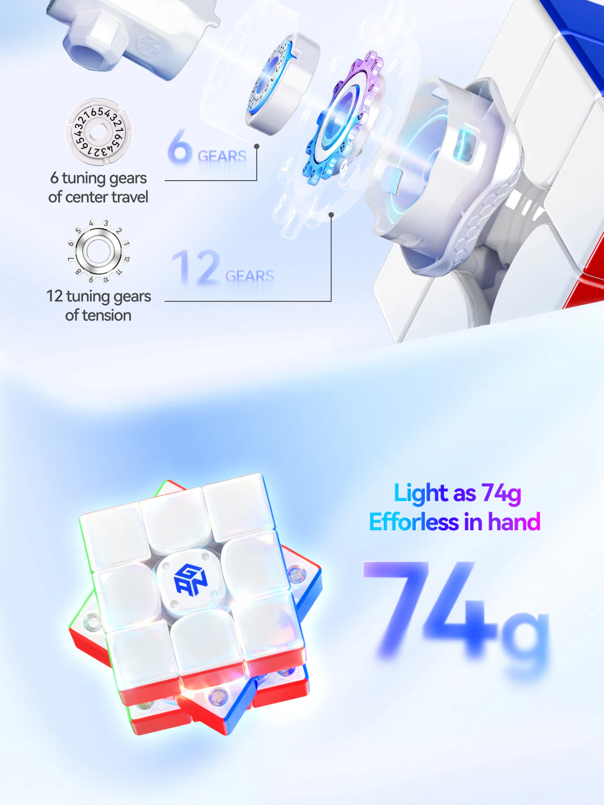 GAN i4 Leap Frosted 3x3 (Smart Cube) - Image 6